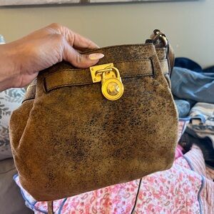 Michael Kors Brown Crossbody Bag Suede EUC